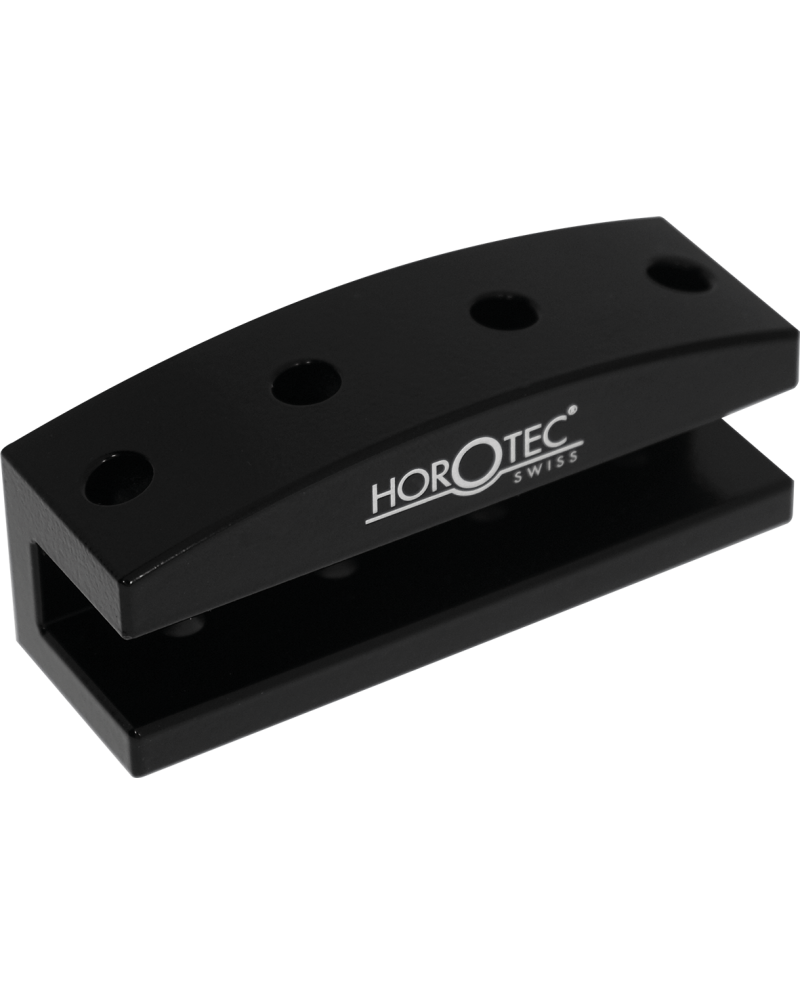 Horotec 05.025-S - Socle en aluminium noir pour 4 outils de pose d'aiguilles