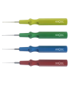 Horotec 17.004-04 - Assortiment de 4 piques-huile à têtes interchangeables avec manche en aluminium