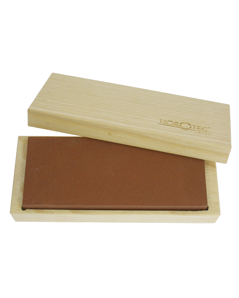 Horotec 16.206 - Pierre India rectangulaire 2 grains avec boîte en bois