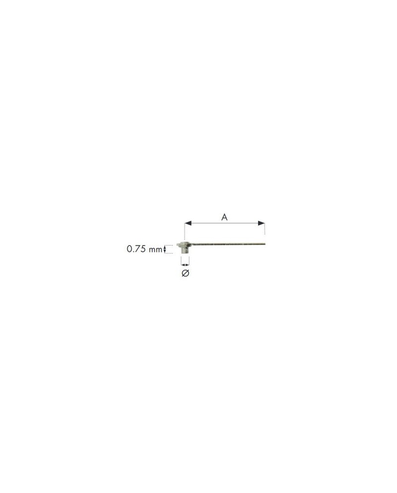 Aiguille noire pour compteur, index , petite seconde 6 mm