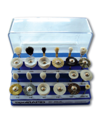 POLIRAPID – Ensemble 18 brosses polissage avec support