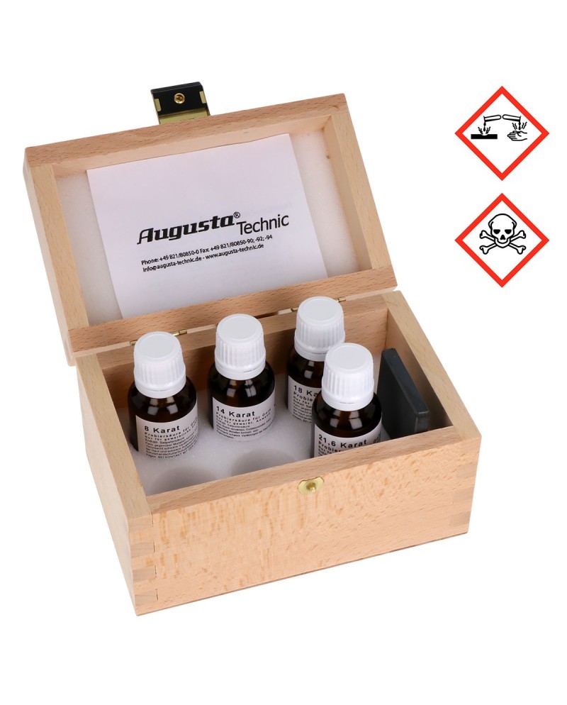 Kit de test à l'acide pour l'or avec pierre de touche
