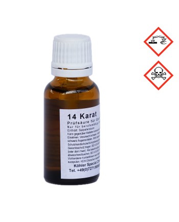 Acide de test pour or 14 carats – 20 ml