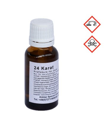 Acide de test pour or 24 carats – 20 ml