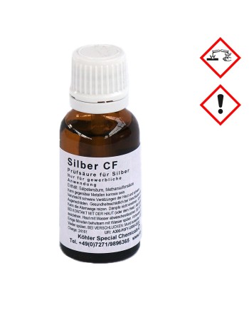 Acide de test sans chromate pour argent – 20 ml