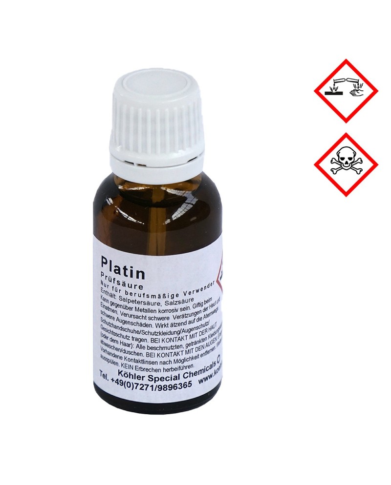 Acide de test pour platine – 20 ml