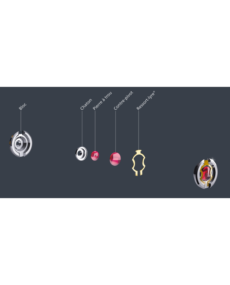 Ressorts lyre Incabloc en blister de 5 pièces