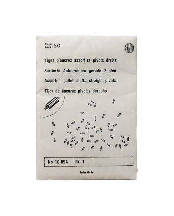 BERGEON 10094-50 – Tiges d'ancres assorties à pivots droits