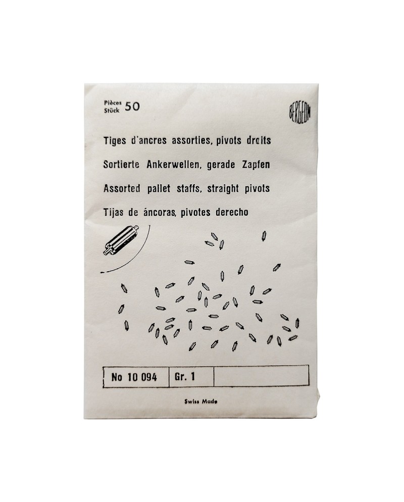 BERGEON 10094-50 – Tiges d'ancres assorties à pivots droits