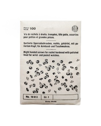 BERGEON 10013-100 – Vis de rochets à droite trempées tête polie pour petites et grandes pièces