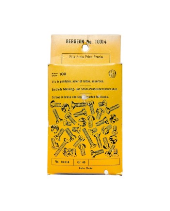 BERGEON 10014-100 – Vis de pendule en acier et laiton assorties