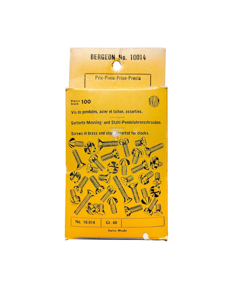 BERGEON 10014-100 – Vis de pendule en acier et laiton assorties