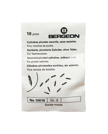 BERGEON 10018-10 – Cylindres pivotés sans assiette pour montres de poche