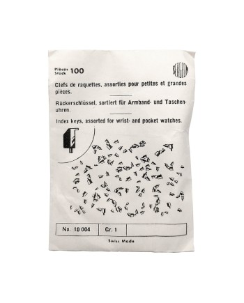 BERGEON 10004-100 – Clefs de raquettes assorties pour petites et grandes pièces
