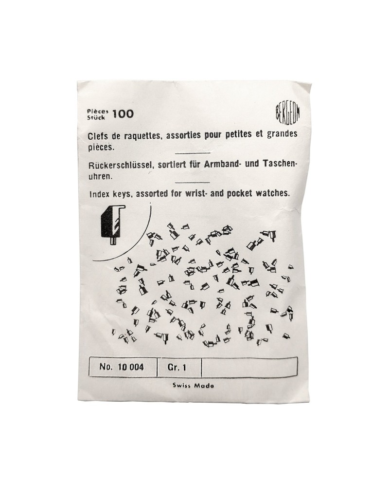BERGEON 10004-100 – Clefs de raquettes assorties pour petites et grandes pièces