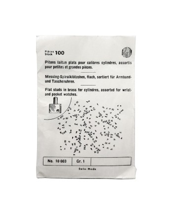BERGEON 10003-100 – Pitons plats en laiton pour calibres à cylindres assortis (petites et grandes pièces)