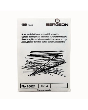 BERGEON 10021-100 – Tiges en acier plat droit pour ressort-fil assorties