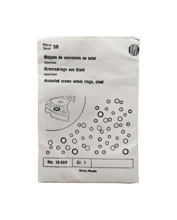 BERGEON 10088-50 – Bagues de couronnes en acier assorties