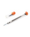 VOH – Tournevis d'horloger en acier inoxydable avec tête en aluminium, tube et 2 lames de rechange