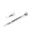 VOH – Tournevis d'horloger en acier inoxydable avec tête en aluminium, tube et 2 lames de rechange