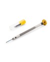 VOH – Tournevis d'horloger en acier inoxydable avec tête en aluminium, tube et 2 lames de rechange