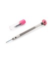 VOH – Tournevis d'horloger en acier inoxydable avec tête en aluminium, tube et 2 lames de rechange