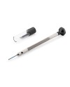 VOH – Tournevis d'horloger en acier inoxydable avec tête en aluminium, tube et 2 lames de rechange