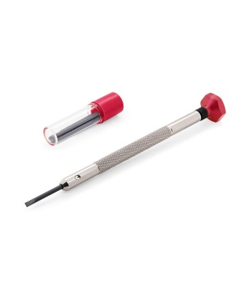 VOH – Tournevis d'horloger en acier inoxydable avec tête en aluminium, tube et 2 lames de rechange