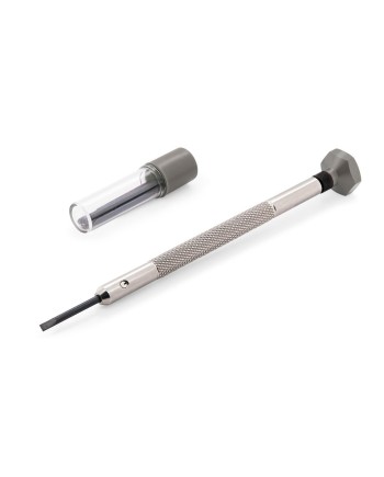 VOH – Tournevis d'horloger en acier inoxydable avec tête en aluminium, tube et 2 lames de rechange
