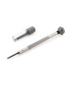 VOH – Tournevis d'horloger en acier inoxydable avec tête en aluminium, tube et 2 lames de rechange