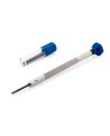 VOH – Tournevis d'horloger en acier inoxydable avec tête en aluminium, tube et 2 lames de rechange