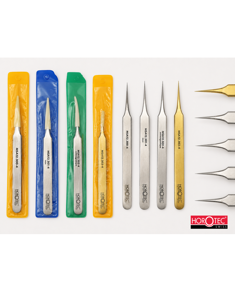 HOROTEC 12.30X-4 – Brucelles longues pour spiraux N°4