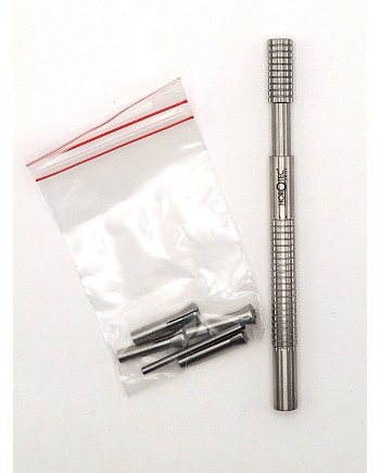 HOROTEC 02.024 - Broche moletée acier avec pinces