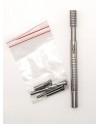 HOROTEC 02.024 - Broche moletée acier avec pinces