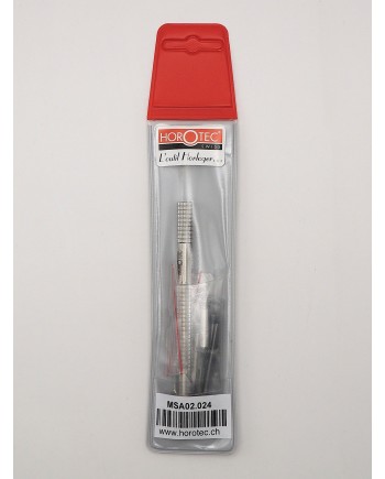 HOROTEC 02.024 - Broche moletée acier avec pinces