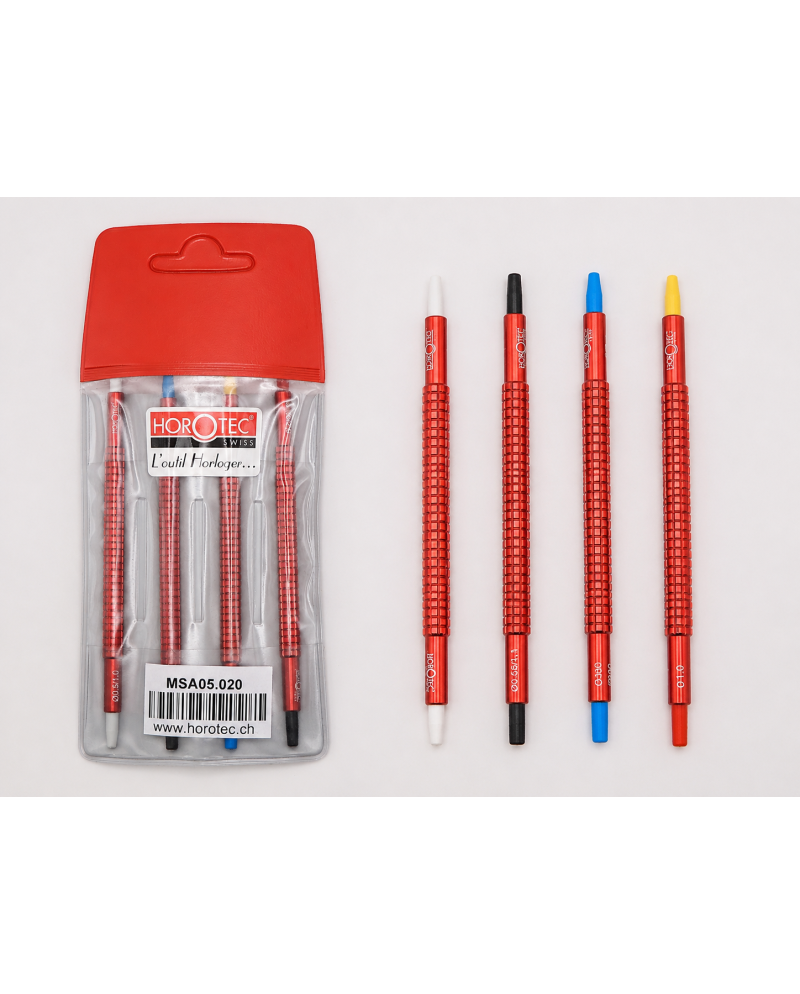 HOROTEC 05.020 - Assortiment 4 outils pose aiguilles