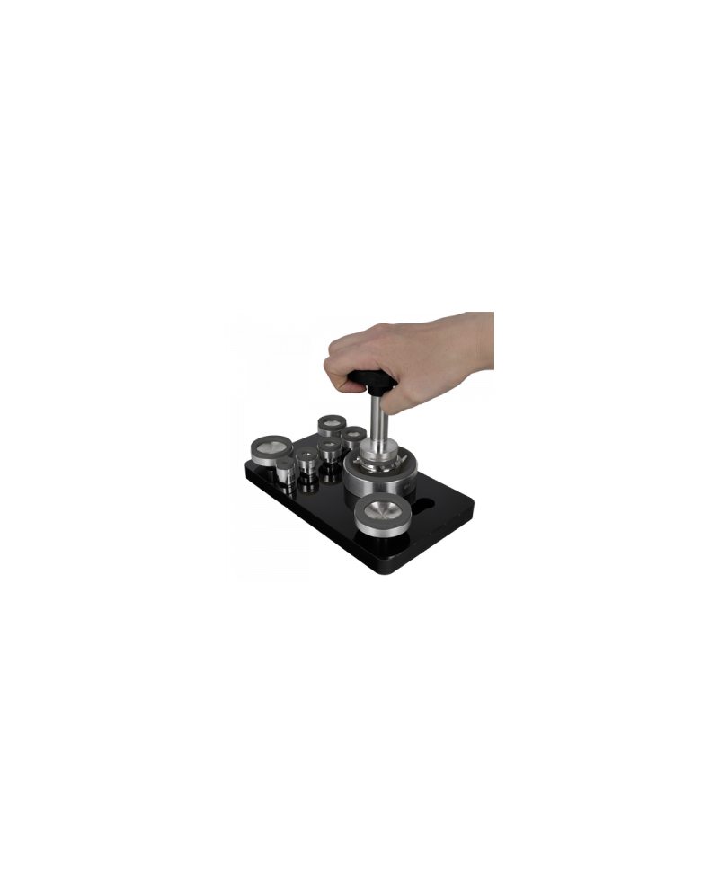 BERGEON 15700-CO – Assortiment de 8 matrices à ventouse pour fonds de boîtiers vissés – Ø 16 à 45 mm