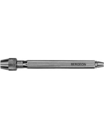 BERGEON 1842-17A – Mandrin à tête ronde avec 2 pinces en laiton nickelé – 0 à 3 mm