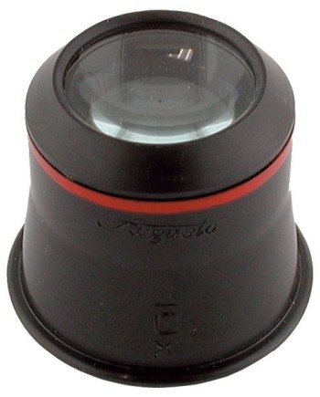 Loupe d’horloger aplanétique à double lentille – Grossissement 4x – N° 2,5