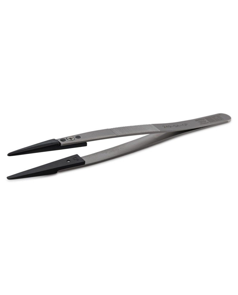 REGINE  291420 – Brucelle d’horloger Forme 249 à pointes PEEK interchangeables – 130 mm