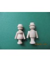 Personnages en bois pour horloge coucou – Lot de 2