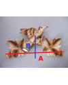 Fronton de coucou tête de cerf Chasseur en bois – 5 dimensions – Cornes incluses
