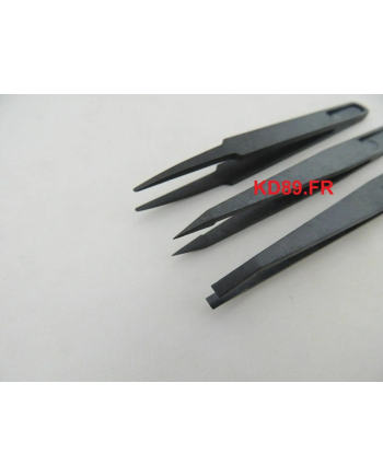 BERGEON 6751 – Brucelles ESD carbone 115 mm précision