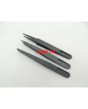 BERGEON 6751 – Brucelles ESD carbone 115 mm précision