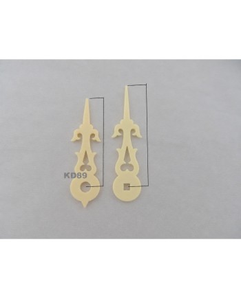 Aiguilles de coucou en plastique jauni – Trou carré 4 × 4 mm – Fabrication allemande – Vendues par paire