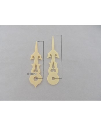 Aiguilles de coucou en plastique jauni – Trou carré 3 × 3 mm – Fabrication allemande – Vendues par paire