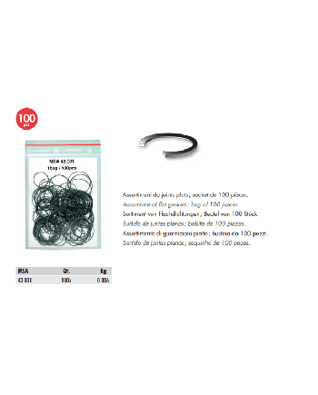 HOROTEC - Assortiment de 100 joints plats horlogerie