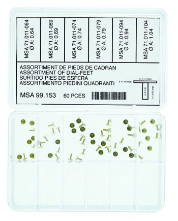 HOROTEC - Assortiment pieds de cadran à coller