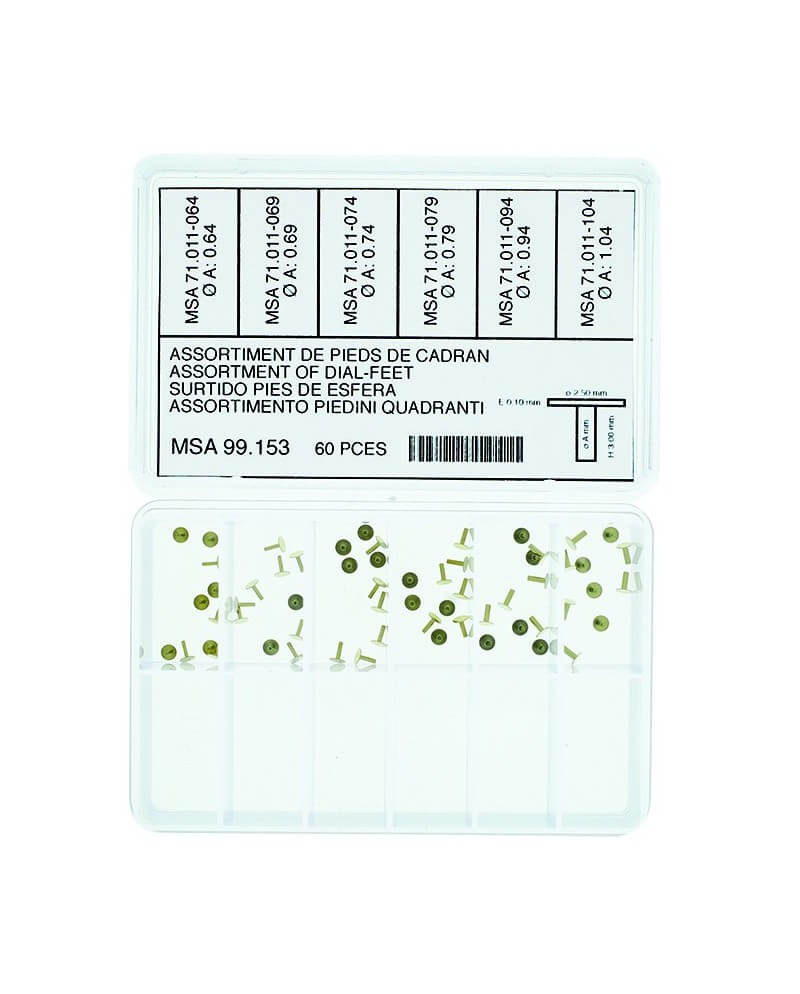 HOROTEC - Assortiment pieds de cadran à coller