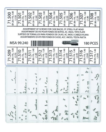 HOROTEC - Assortiment vis fonds boîtes inox tête plate